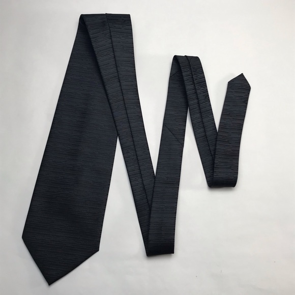 ARMANI 100% silk designer luxury gray textured tie NWOT - Picture 4 of 5